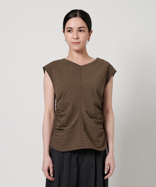 「BEAUTY&YOUTH UNITED ARROWS」 ノースリーブブラウス S コバルトブルー レディース BEAUTY&YOUTH UNITED ARROWS｜ドット ジャガード ノースリーブ