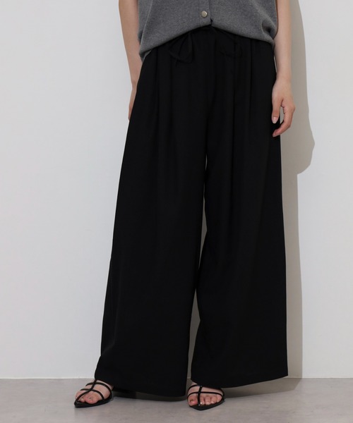 hunch(ハンチ)の「hunch リネン混ワイドイージーパンツ(その他パンツ・レディース・チャコール/ブラック/オフホワイト/グリーン・FREE)」の5枚目の写真