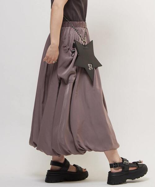 CONVERSE TOKYO（コンバーストウキョウ）の「SATIN BALLOON SILHOUETTE SKIRT（スカート・レディース・ブラウン/ベージュ/ブラック・FREE）」の11枚目の写真