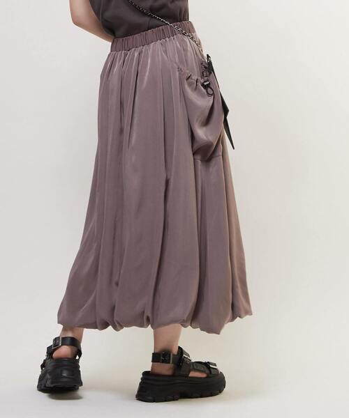 CONVERSE TOKYO（コンバーストウキョウ）の「SATIN BALLOON SILHOUETTE SKIRT（スカート・レディース・ブラウン/ベージュ/ブラック・FREE）」の10枚目の写真