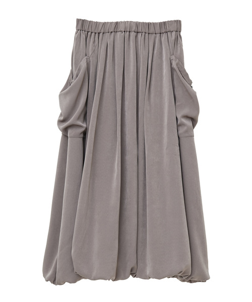 CONVERSE TOKYO（コンバーストウキョウ）の「SATIN BALLOON SILHOUETTE SKIRT（スカート・レディース・ブラウン/ベージュ/ブラック・FREE）」の7枚目の写真