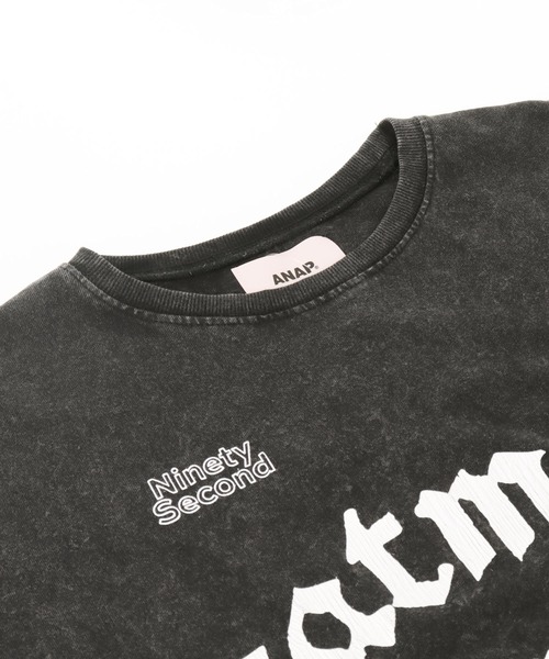 ANAP（アナップ）の「ケミカルウォッシュ クラッププリント ビッグTシャツ（Tシャツ/カットソー・レディース・ホワイト/ブラウン/ブラック系その他・FREE）」の12枚目の写真
