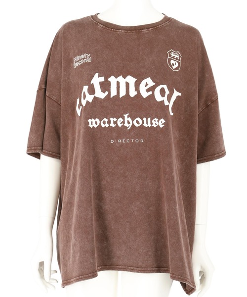 ANAP（アナップ）の「ケミカルウォッシュ クラッププリント ビッグTシャツ（Tシャツ/カットソー・レディース・ホワイト/ブラウン/ブラック系その他・FREE）」の5枚目の写真