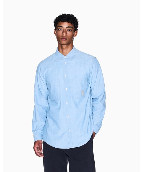 セール】【A|X アルマーニ エクスチェンジ】コットンシャンブレー 長袖