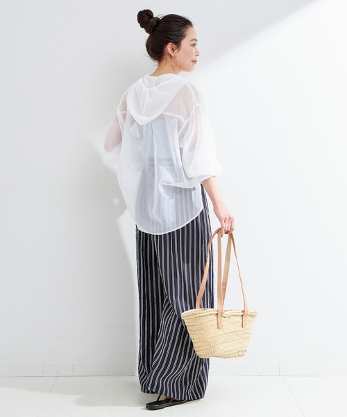 B.C STOCK（ベーセーストック）の「《追加7》手洗い可 / フードシアーブルゾン（ブルゾン・レディース・ブルー/ブラック/ホワイト/ウッド・FREE）」の11枚目の写真