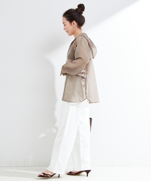 B.C STOCK（ベーセーストック）の「《追加7》手洗い可 / フードシアーブルゾン（ブルゾン・レディース・ブルー/ブラック/ホワイト/ウッド・FREE）」の6枚目の写真