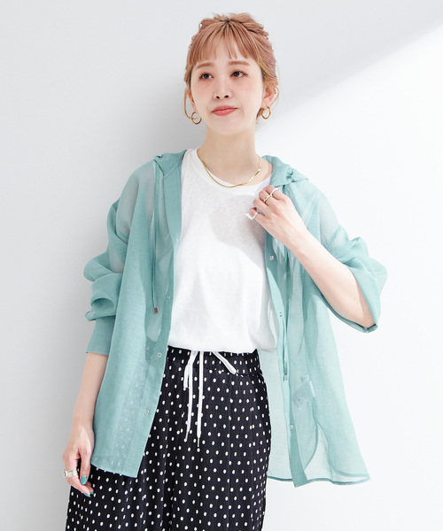 B.C STOCK（ベーセーストック）の「《追加7》手洗い可 / フードシアーブルゾン（ブルゾン・レディース・ブルー/ブラック/ホワイト/ウッド・FREE）」の22枚目の写真