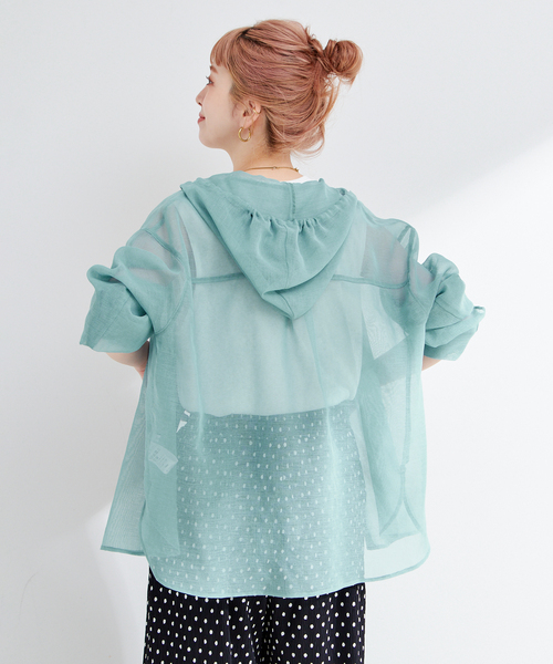 B.C STOCK（ベーセーストック）の「《追加7》手洗い可 / フードシアーブルゾン（ブルゾン・レディース・ブルー/ブラック/ホワイト/ウッド・FREE）」の19枚目の写真