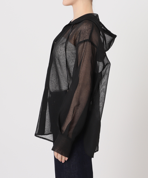 B.C STOCK（ベーセーストック）の「《追加7》手洗い可 / フードシアーブルゾン（ブルゾン・レディース・ブルー/ブラック/ホワイト/ウッド・FREE）」の17枚目の写真