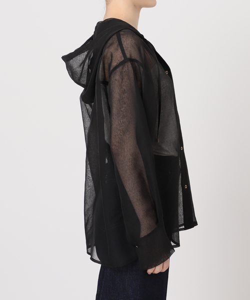 B.C STOCK（ベーセーストック）の「《追加7》手洗い可 / フードシアーブルゾン（ブルゾン・レディース・ブルー/ブラック/ホワイト/ウッド・FREE）」の15枚目の写真