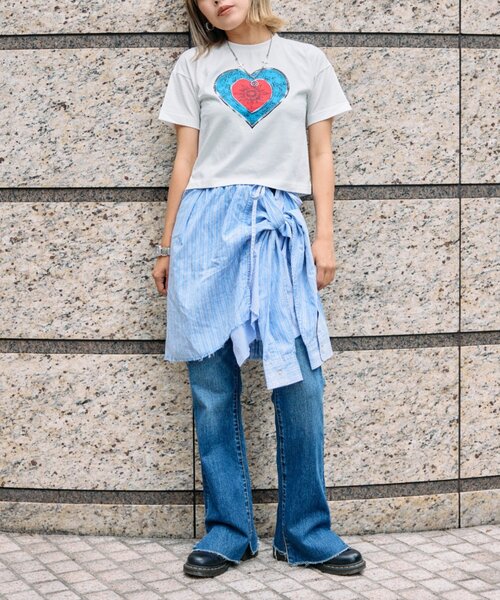 etsinta（エシンタ）の「【etsinta】マルチウェイオーバースカートシャツ（スカート・レディース・ブルー/ブラック・ONE SIZE）」の9枚目の写真