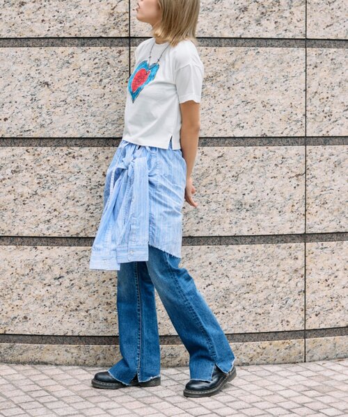 etsinta（エシンタ）の「【etsinta】マルチウェイオーバースカートシャツ（スカート・レディース・ブルー/ブラック・ONE SIZE）」の10枚目の写真