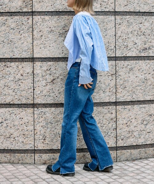 etsinta（エシンタ）の「【etsinta】マルチウェイオーバースカートシャツ（スカート・レディース・ブルー/ブラック・ONE SIZE）」の19枚目の写真