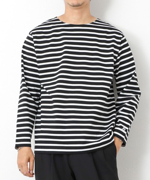 NOLLEY’S(ノーリーズ)の「MVSシルケットボーダーBN(Tシャツ/カットソー・メンズ・ホワイト系その他/ブラック系その他/ブルー系その他/ベージュ系その他・S/M/L/XL)」の22枚目の写真