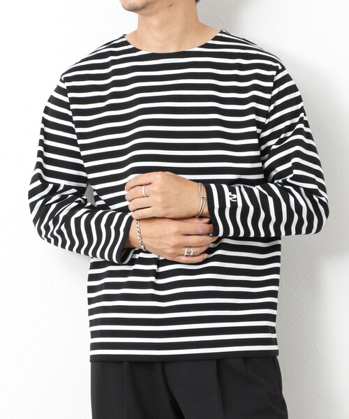 NOLLEY’S(ノーリーズ)の「MVSシルケットボーダーBN(Tシャツ/カットソー・メンズ・ホワイト系その他/ブラック系その他/ブルー系その他/ベージュ系その他・S/M/L/XL)」の21枚目の写真