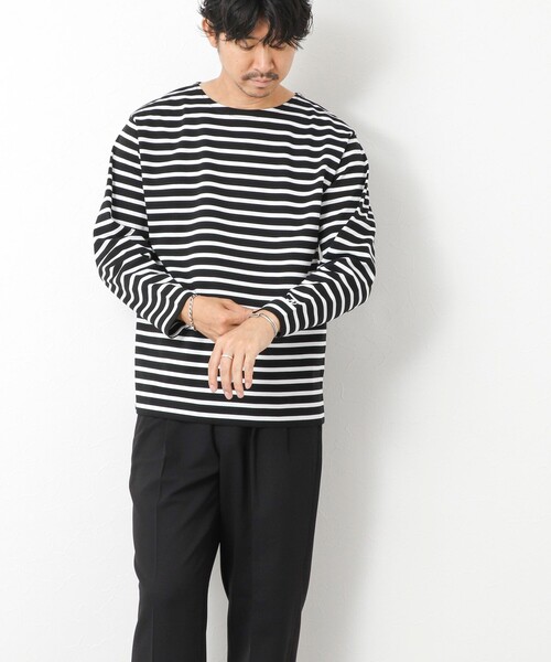 NOLLEY’S(ノーリーズ)の「MVSシルケットボーダーBN(Tシャツ/カットソー・メンズ・ホワイト系その他/ブラック系その他/ブルー系その他/ベージュ系その他・S/M/L/XL)」の20枚目の写真