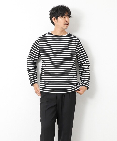 NOLLEY’S(ノーリーズ)の「MVSシルケットボーダーBN(Tシャツ/カットソー・メンズ・ホワイト系その他/ブラック系その他/ブルー系その他/ベージュ系その他・S/M/L/XL)」の19枚目の写真