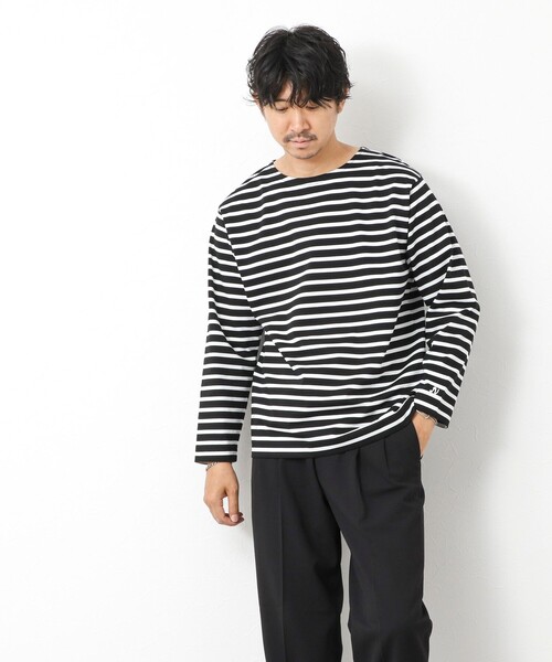 NOLLEY’S(ノーリーズ)の「MVSシルケットボーダーBN(Tシャツ/カットソー・メンズ・ホワイト系その他/ブラック系その他/ブルー系その他/ベージュ系その他・S/M/L/XL)」の18枚目の写真