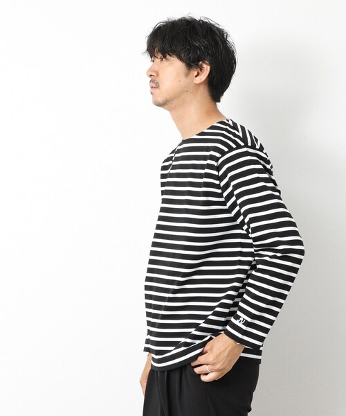 NOLLEY’S(ノーリーズ)の「MVSシルケットボーダーBN(Tシャツ/カットソー・メンズ・ホワイト系その他/ブラック系その他/ブルー系その他/ベージュ系その他・S/M/L/XL)」の16枚目の写真