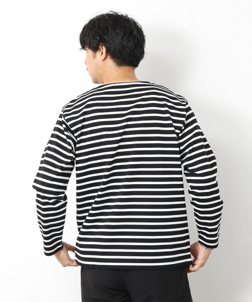 NOLLEY’S(ノーリーズ)の「MVSシルケットボーダーBN(Tシャツ/カットソー・メンズ・ホワイト系その他/ブラック系その他/ブルー系その他/ベージュ系その他・S/M/L/XL)」の15枚目の写真