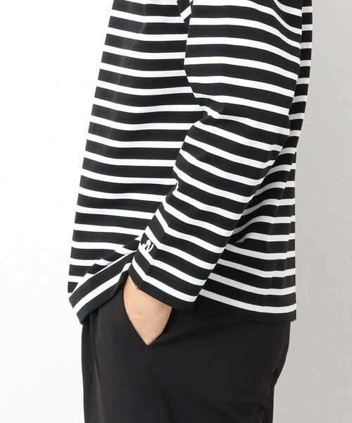 NOLLEY’S(ノーリーズ)の「MVSシルケットボーダーBN(Tシャツ/カットソー・メンズ・ホワイト系その他/ブラック系その他/ブルー系その他/ベージュ系その他・S/M/L/XL)」の14枚目の写真