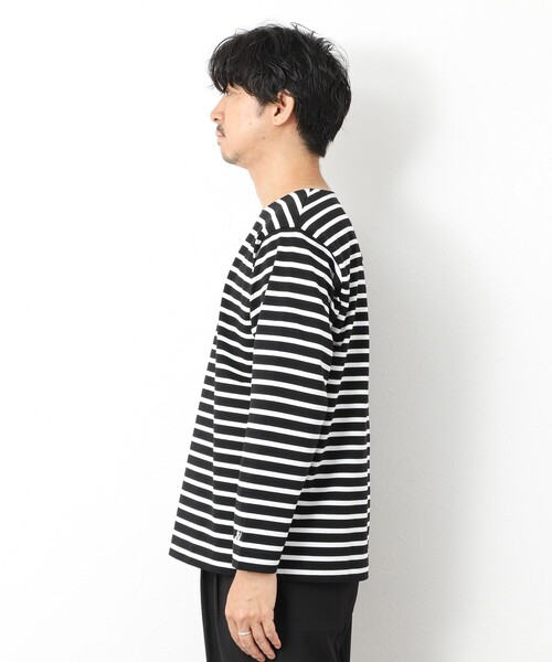 NOLLEY’S(ノーリーズ)の「MVSシルケットボーダーBN(Tシャツ/カットソー・メンズ・ホワイト系その他/ブラック系その他/ブルー系その他/ベージュ系その他・S/M/L/XL)」の8枚目の写真