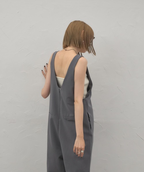 Uネックオールインワン（サロペット/オーバーオール）｜leimn