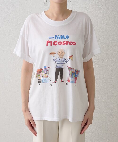 【ウィムガゼット】【UNFORTUNATE PORTRAIT】Cats TEE UNFORTUNATE PORTRAIT】Pablo Piccostco T（Tシャツ/カットソー