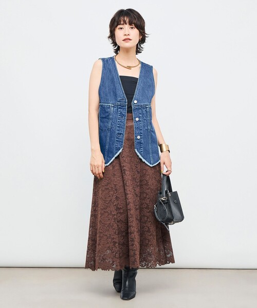 セール】【RM denim】Vネックデニムベスト（ベスト）｜Rie Miller