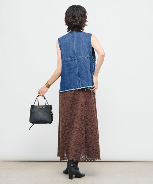 セール】【RM denim】Vネックデニムベスト（ベスト）｜Rie Miller