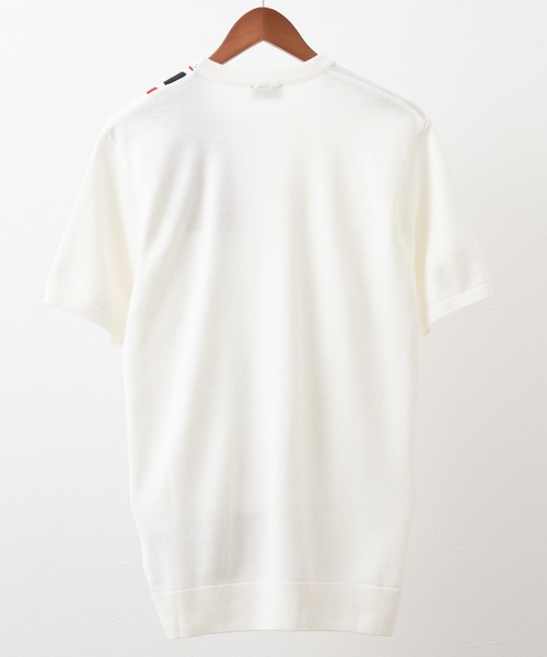 Gabicci(ガビッチ)の「Gabicci ストライプニットTシャツ(Tシャツ/カットソー・メンズ・ホワイト/ネイビー・MEDIUM/LARGE)」の9枚目の写真