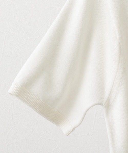 Gabicci(ガビッチ)の「Gabicci ストライプニットTシャツ(Tシャツ/カットソー・メンズ・ホワイト/ネイビー・MEDIUM/LARGE)」の8枚目の写真