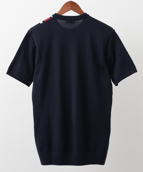 Gabicci(ガビッチ)の「Gabicci ストライプニットTシャツ(Tシャツ/カットソー・メンズ・ホワイト/ネイビー・MEDIUM/LARGE)」の4枚目の写真