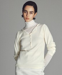 uncrave（アンクレイヴ）の「ハイゲージニット ヘンリーネックトップス（ニット/セーター）」