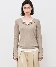 uncrave（アンクレイヴ）の「ハイゲージニット ヘンリーネックトップス（ニット/セーター）」