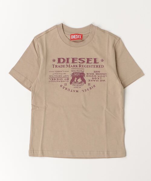 DIESEL KIDS（ディーゼルキッズ）の「DIESEL（ディーゼル）Kids & Junior ブランドロゴ半袖Tシャツカットソー（Tシャツ/カットソー・キッズ・ホワイト/ライトベージュ/ブラック・4Y/6Y/8Y/10Y/12Y/14Y/16Y）」の3枚目の写真