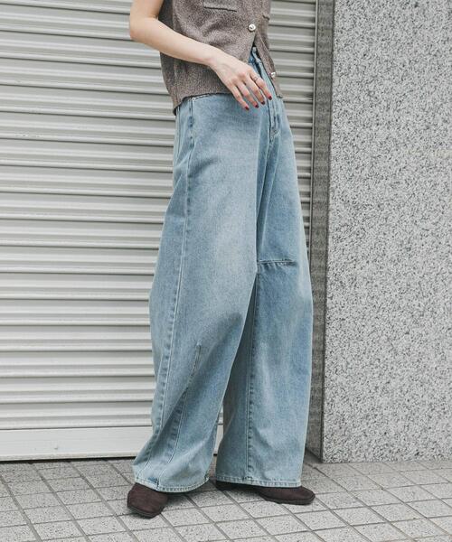 SENSE OF PLACE by URBAN RESEARCH(センスオブプレイスバイアーバンリサーチ)の「カーブデニム(デニムパンツ・レディース・ブラウン/インディゴブルー/グレー・LARGE/MEDIUM/SMALL)」の10枚目の写真