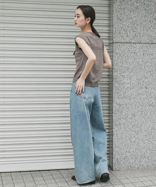 SENSE OF PLACE by URBAN RESEARCH(センスオブプレイスバイアーバンリサーチ)の「カーブデニム(デニムパンツ・レディース・ブラウン/インディゴブルー/グレー・LARGE/MEDIUM/SMALL)」の13枚目の写真