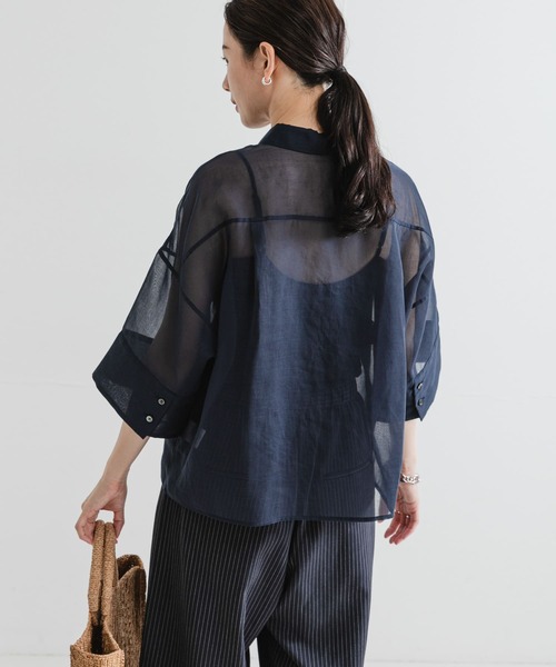 URBAN RESEARCH（アーバンリサーチ）の「シアーワイドスリーブ半袖シャツ（シャツ/ブラウス・レディース・カーキ/ネイビー/グレー系その他・FREE）」の19枚目の写真