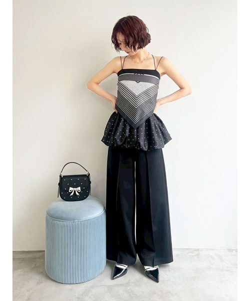 LILY BROWN（リリーブラウン）の「バリエーション スカーフ（バンダナ/スカーフ・レディース・レオパード/ドット/ボルドー・F）」の3枚目の写真