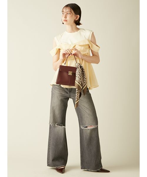 LILY BROWN（リリーブラウン）の「バリエーション スカーフ（バンダナ/スカーフ・レディース・レオパード/ドット/ボルドー・F）」の12枚目の写真