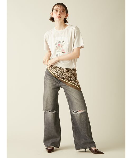 LILY BROWN（リリーブラウン）の「バリエーション スカーフ（バンダナ/スカーフ・レディース・レオパード/ドット/ボルドー・F）」の13枚目の写真