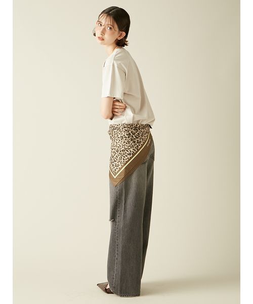 LILY BROWN（リリーブラウン）の「バリエーション スカーフ（バンダナ/スカーフ・レディース・レオパード/ドット/ボルドー・F）」の14枚目の写真