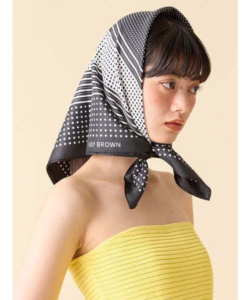 LILY BROWN（リリーブラウン）の「バリエーション スカーフ（バンダナ/スカーフ・レディース・レオパード/ドット/ボルドー・F）」の17枚目の写真