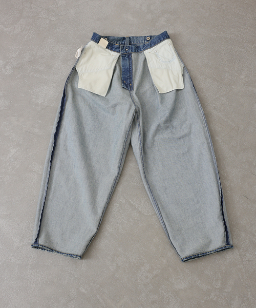 JOURNAL STANDARD LUXE（ジャーナルスタンダード　ラックス）の「13OZデニム タックラウンドパンツ（デニムパンツ・レディース・ネイビー・SMALL/MEDIUM）」の6枚目の写真