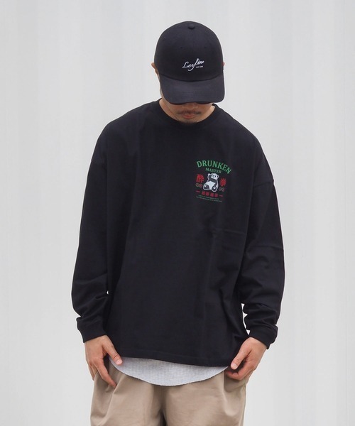 Leyline(レイライン)の「【Leyline】Drunken master l/s tee(Panda)(Tシャツ/カットソー・メンズ・ブラック/ホワイト・MEDIUM/LARGE/X-LARGE)」の3枚目の写真
