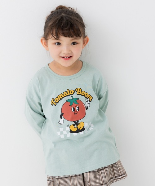 chil2（チルツー）の「綿100％ プリント 長袖Tシャツ（Tシャツ/カットソー・キッズ・A/H/J/B/G/I/K/L/C/D/E/F・80ｃｍ/90cm/100cm/110cm/120cm/130cm/140cm）」の2枚目の写真