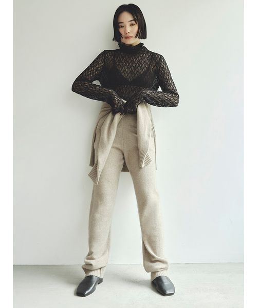 MIESROHE（ミースロエ）の「ソフトシャギーイージーニットPT（その他パンツ・レディース・グレー/イエロー/ネイビー/モカ/レッド・F）」の6枚目の写真
