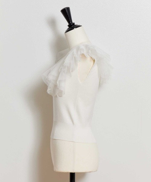 NOELA(ノエラ)の「チュールフリルニット(ニット/セーター・レディース・ブラウン/ピンク/オフホワイト・フリー)」の10枚目の写真