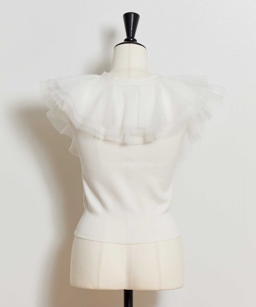 NOELA(ノエラ)の「チュールフリルニット(ニット/セーター・レディース・ブラウン/ピンク/オフホワイト・フリー)」の11枚目の写真